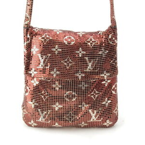 Louis Vuitton Sequin Monogram Mesh Francis Metal Shoulder Bag Brown